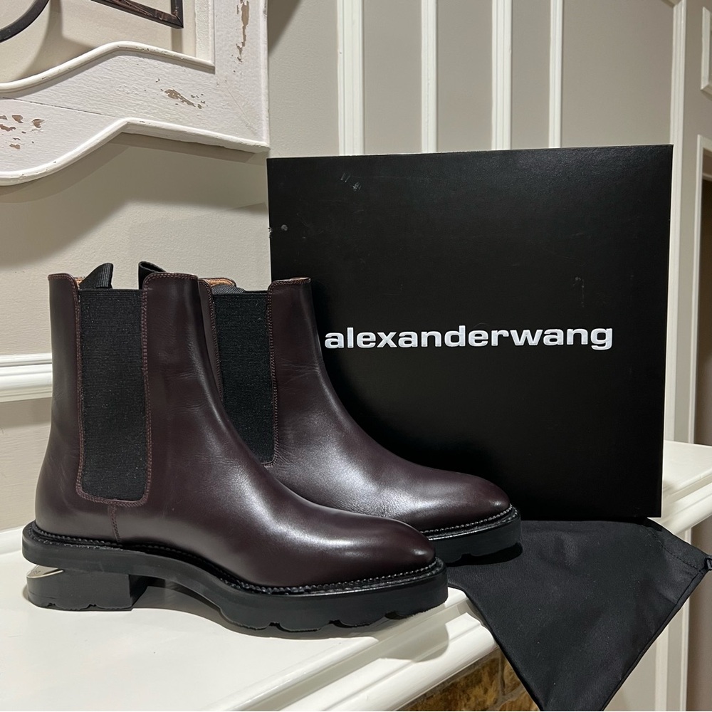 Alexander Wang Women’s Andy Burgundy Chelsea Boots